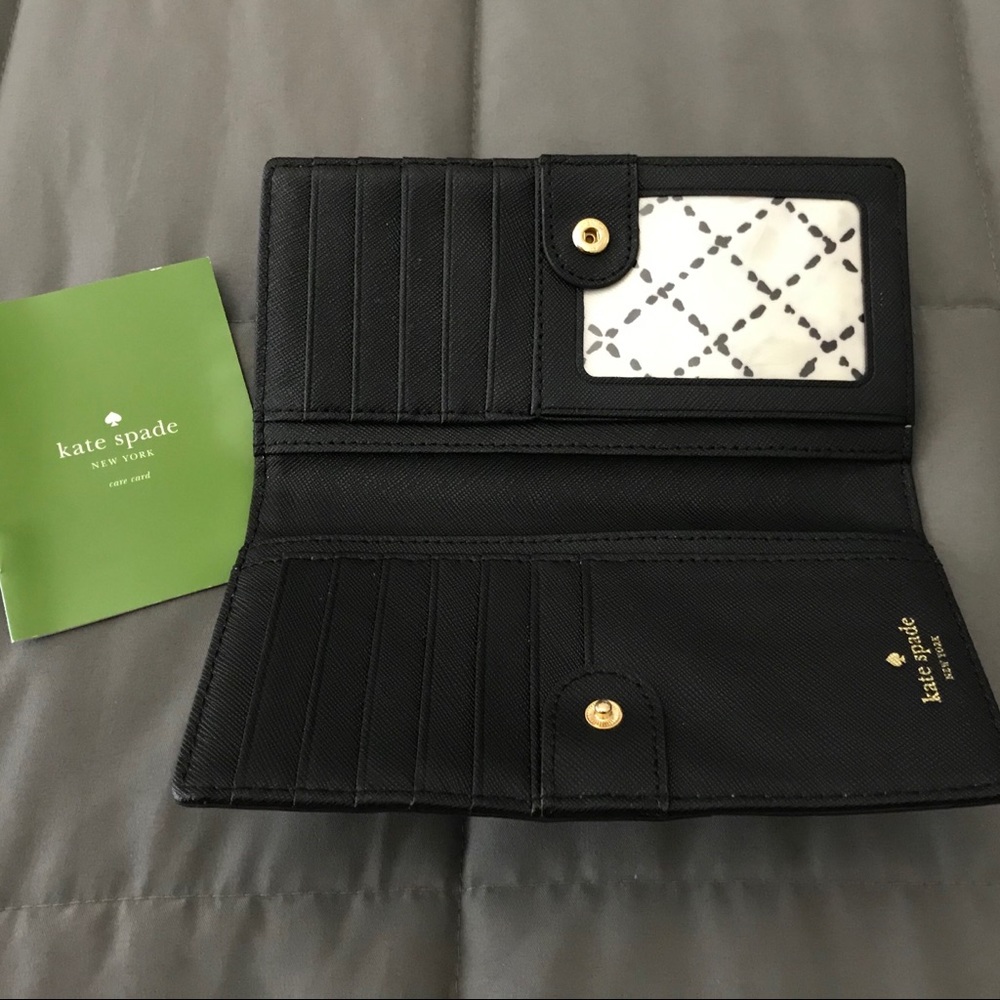 Kate Spade NY Black Stacy Newbury Lane Wallet -NWT - Picture 4 of 8